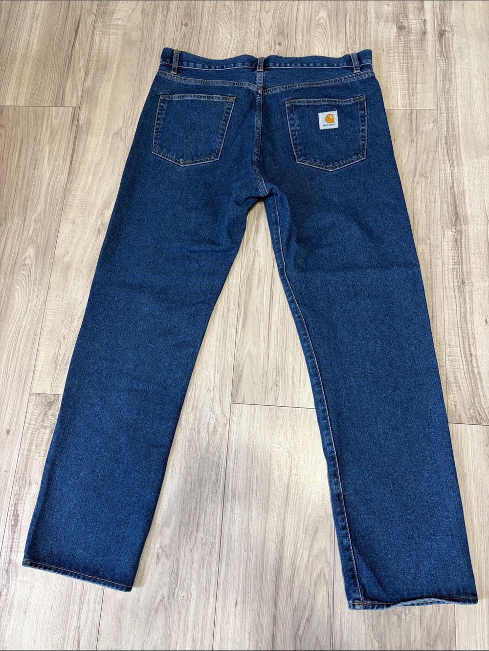 Carhartt Men's Straight Leg Indigo Blue Denim Jeans